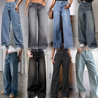 Jean cargo ample multi-poches pour femme, style techwear, coupe large, en denim utilitaire, vente en gros, pour le marché américain