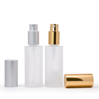 Bouteille de pulvérisation de parfum rechargeable, bouteille ronde transparente de 30ml en verre à brume fine, vente en gros