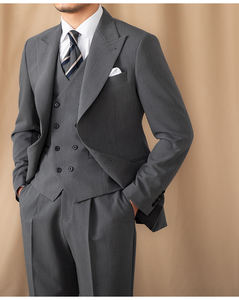 High Quality Slim Men's Solid Color Groom Wedding Business 3 Piece <strong>Suit</strong> Set Two Vents Peaked Lapel <strong>Suit</strong> Set For Men - Product Image 6