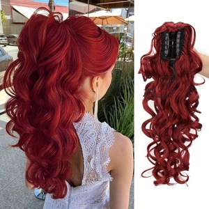 Extensión de cola de caballo Clip de garra sintética en cola de caballo rizada grande Clip de garra ondulado rizado largo en cola de caballo postizo para <span class=keywords><strong>mujer</strong></span> - Product Image 2