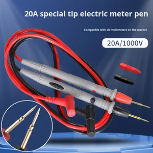 Multimetre 1000V 20A <span class=keywords><strong>Test</strong></span> Uçları Altın Kaplama Bakır Pimler PVC İzolasyon <span class=keywords><strong>Test</strong></span> Probu - Product Image 5