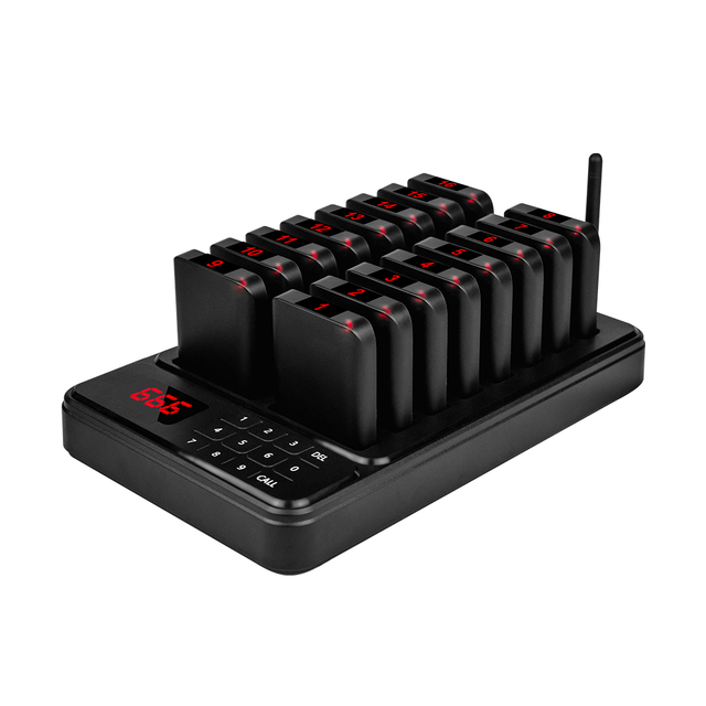 CATEL Restaurant Buzzer Pager Coaster Calling System for Cafe Guest Service Coaster Paging System Transmitter with Pagers