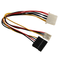Controlador de disco duro de ordenador, IDE Molex, 4 pines a SATA, 15 Pines, interfaz Serial hembra a hembra, Cable de fuente de alimentación divisor