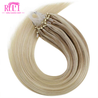 Extensions de cheveux remy en vison naturel, colorées, sans couture, anneau microlink, 12a, 10 pièces, livraison directe depuis dhl