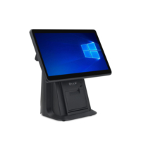 Caja Registradora POS de Doble Pantalla de 15.6 Pulgadas con Sistema Windows 10, Impresora Integrada de 58 mm / 80 mm, Bluetooth / WiFi para Comercio Minorista