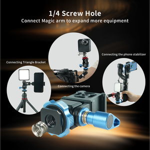 Microphone đứng Rig Bracket Tương thích cho DJI OSMO Ba lạnh giày gắn kết tấm LED video ánh sáng mở rộng nhôm - Product Image 5