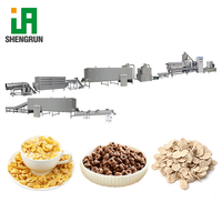 Machine automatique de fabrication de céréales pour le petit-déjeuner, extrudeuse de flocons de maïs croustillants, flocons de riz, ligne de production complète de flocons de maïs