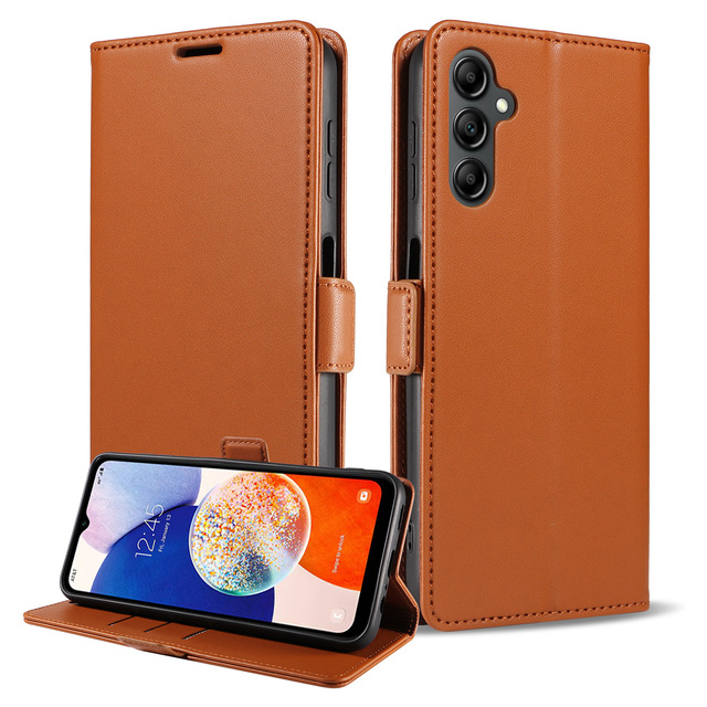Leather Folio Flip Kickstand Shockproof Cover with RFID Blocking Card Slots Wallet for Samsung Galaxy A15 5G Case