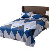 Ensemble de draps de lit en coton lavé géométrique résistant à l'eau 300TC, 11 pièces pour les dortoirs étudiants et la maison