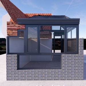Kits de véranda modernes en aluminium avec toit en verre trempé isolant pour usage résidentiel, véranda à toit plat, maisons en verre - Product Image 4