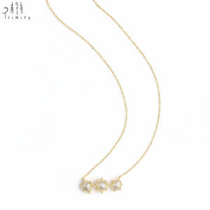 ซัพพลายเออร์ฮ่องกง ขายส่งเครื่องประดับชั้นดี ทองคำแท้ 18K เพชรธรรมชาติทรงโรสคัท จี้เพชรพร้อมสร้อยคอสำหรับผู้หญิง ของขวัญ - Product Image 2