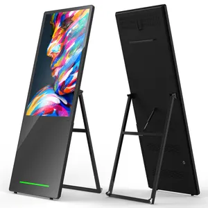 Ultra Thin Lcd Digital Signage 43 Inch Portable Digital Signage Indoor Advertising Player A Type Smart Touch Android Battery Powered LCD Digital Poster