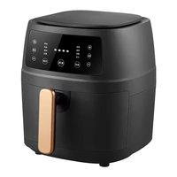 Friteuse à air numérique 8L OEM personnalisée avec panier unique en plastique, classe A, économe en énergie