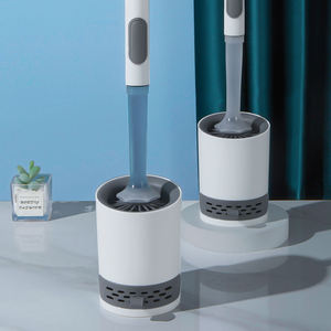 TPR <span class=keywords><strong>meilleure</strong></span> vente, liquide de nettoyage, poignée en plastique souple, <span class=keywords><strong>brosse</strong></span> de <span class=keywords><strong>toilette</strong></span> ronde en Silicone avec support pour nettoyeur de salle de bain - Product Image 4