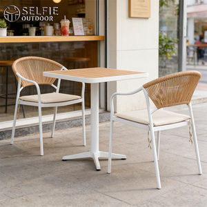 Silla de Comedor Moderna de Ratán Impermeable para Exteriores, Apilable, Ligera y Duradera, para Hoteles, Restaurantes, Cafeterías, Escuelas, Parques y Villas - Product Image 3