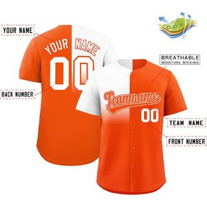 Custom Gradient Split Baseball Jersey Unisex Adult Personalized Name Number Sublimated Breathable Sport Apparel - Product Image 2