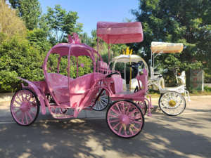 Charrette à chevaux de luxe blanche à quatre roues à vendre, couleur et logo personnalisables, charrettes à chevaux électriques pour visites touristiques - Product Image 5