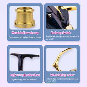 Moulinet de pêche spinning Ryobi Proskyer, taille 10000, corps en alliage d'aluminium, moulinet de pêche en mer, moulinet de lancer pour gros gibier - Product Image 4
