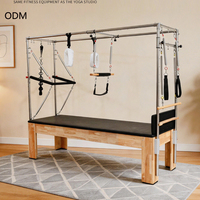 Reformadores de Pilates, Reformer de Pilates Postparto, Cadillac de Pilates de Roble con Resortes Suaves para Programas para Madres Recién Embarazadas