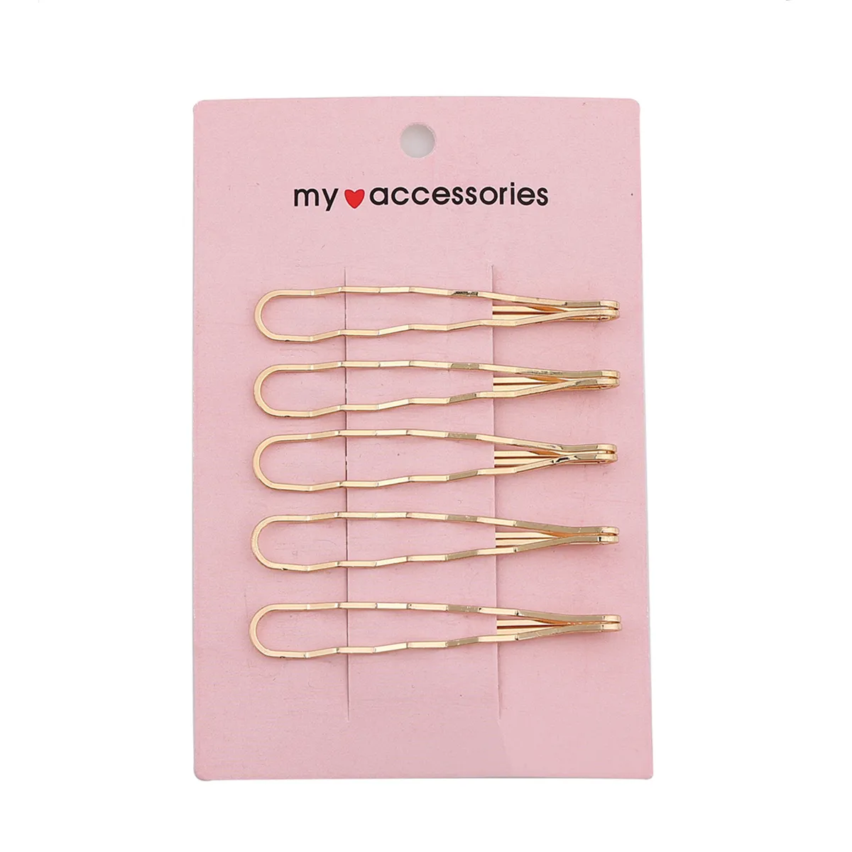 5pc um conjunto meninas simples metal 1 folha em forma ouro e prata bobby pinos plain hair clips