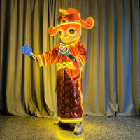 Robe de boîte de nuit à miroir Laser lumineux avec barre lumineuse LED Costume de danseur GOGO pour femme Costume de scène de chanteur mascotte ATU