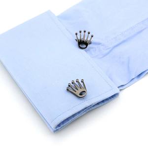 Bottoni da <span class=keywords><strong>uomo</strong></span> a maniche francesi in ottone rame placcato oro oro rosa pistola nera da <span class=keywords><strong>uomo</strong></span> forma corona di palma <span class=keywords><strong>gemelli</strong></span> <span class=keywords><strong>gemelli</strong></span> - Product Image 3