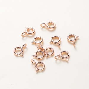 Cierre de resorte redondo de cobre chapado en oro de 18 quilates para la fabricación de collares GA0011 - Product Image 2