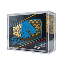 Boîtier de présentation en acrylique pour Elite Trainer Box ETB PLUS TCG, protection UV, transparent, pour rangement, vente en gros, taille standard