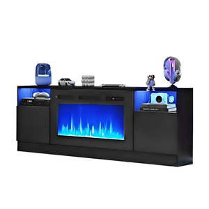 Meuble TV mural flottant en bois <span class=keywords><strong>au</strong></span> design de luxe, prix d'usine, personnalisable pour salon et mobilier d'hôtel - Product Image 1