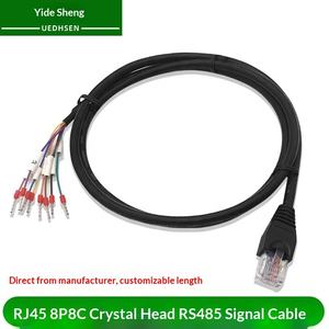 Cabo de Rede <span class=keywords><strong>RJ45</strong></span> para Terminal RS485, Cabo de Porta de Rede com 8 Fios, Conversor de Frequência com Cabeça de Cristal, Cabo de Rede com Porta 232 - Product Image 2