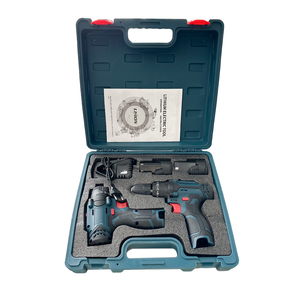 Kit combiné perceuse et tournevis sans fil 12V - Ensemble d'outils électriques au lithium-ion 2 pièces avec 2 batteries et chargeur <span class=keywords><strong>pour</strong></span> le bricolage et les réparations à domicile - Product Image 5