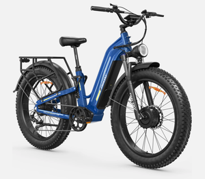 Nueva Bicicleta Eléctrica de Carreras con Doble Motor de 3500W, 200NM, Fibra de Carbono, 8 Velocidades, Pedales Ordinarios, para Adultos, 105 Millas de Autonomía, Suspensión Completa, 26*4'' - Product Image 2