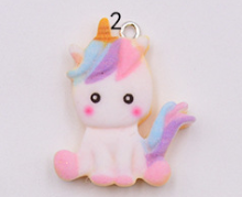 かわいい樹脂ユニコーンレインボーチャーム子供漫画ジュエリーチャーム子供おもちゃギフト樹脂漫画チャーム - Product Image 4