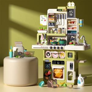 Samtoycn Juego de Cocina de Plástico Multifuncional de 100 CM, Juguete de Simulación de Cocina Real, Juego de Comida para Niños - Product Image 5