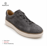 RADOLFA – Baskets de mode pour hommes, grande taille, style italien minimaliste, en daim respirant, confortables à enfiler, qualité supérieure
