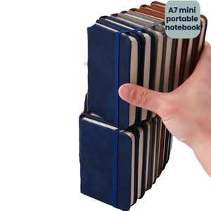 Customized Logo A7 Mini Planner Waterproof <b>Leather</b> Hardcover Notebook Portable Spiral Binding Printed 100 Sheets Thick Paper - Product Image 4