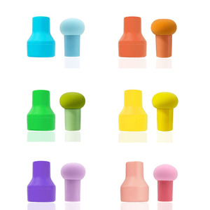 Fungo polvere Puff logo personalizzato Puff polvere forma di fungo Puff polvere a doppio uso per applicazioni sia a secco che a umido - Product Image 2