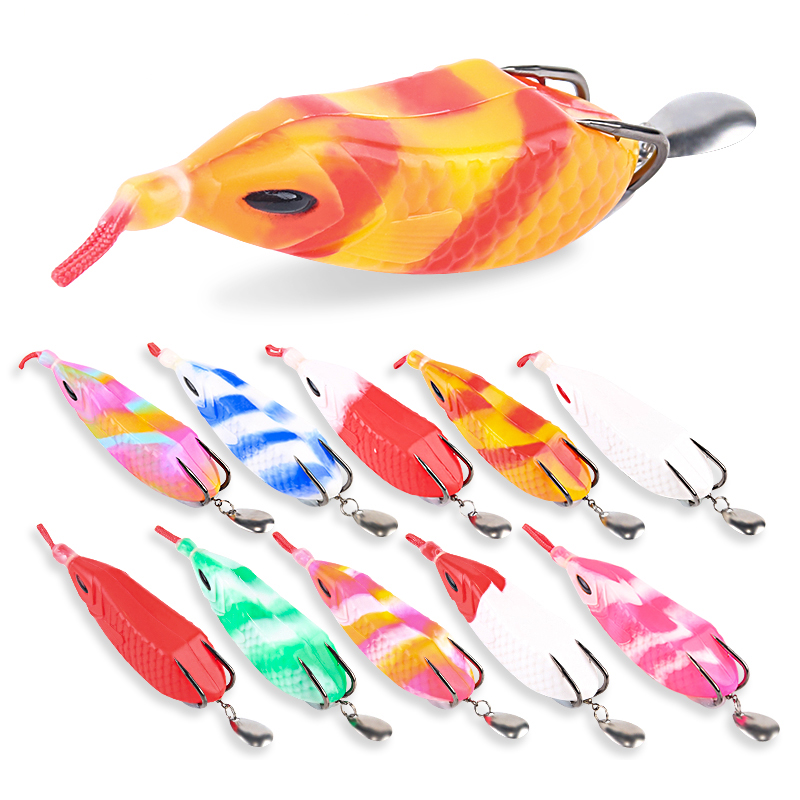 11.5cm/16g Thunder Frog Lure Soft Lure Bionic Floating Rubber Sequin Frog  for Trout Sea Bass Fishing| Alibaba.com
