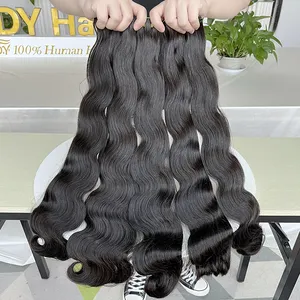 GDY 10 To 30 Inch 12A 10A Grade Brazilian Human Hair Extension Weft Weave Raw Double Drawn Virgin Hair Body Wave Bundles