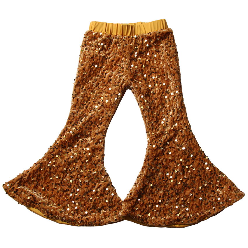 Wholesale Toddler Sequin Pants Flare Style, Full Length