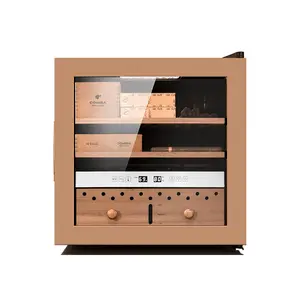 Kulkas Anggur Humidor Elektrik 40L Wadah Cerutu Pendingin Anggur Mini Minuman Dingin, Humidor, Cerutu