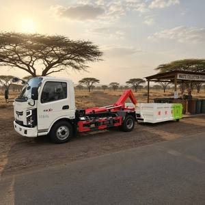 Camion per la raccolta rifiuti con braccio a gancio diesel 4x2, capacità 3-8 tonnellate, con sistema roll-off e gancio di sollevamento, raccoglitore di rifiuti manuale, fornitura di fabbrica - Product Image 3