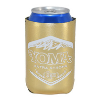 Manchon isotherme en néoprène métallisé brillant de haute qualité OEM, pliable, facile à transporter, avec ouverture facile, pour refroidisseur de bière