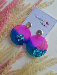 Stylish <b>Resin</b> Earrings Handmade Lightweight Design Perfect For Casual Wear Party Looks And Statement Fashion Accessories - Product Image 2