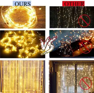New Year 3*3m Rgb Twinkle Colourful Fairy String Lights Luces De Navidad Garland Christmas Outdoor Curtain Led Lights