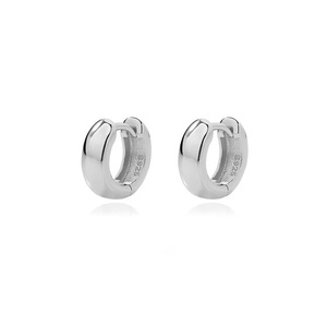 New Fine 925 <strong>Silver</strong> Jewelry Manufacture 18K Gold Vermeil <strong>Huggies</strong> 925 Sterling <strong>Silver</strong> Plated Bold Hoop Earrings for Women - Product Image 6