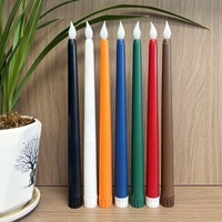 Bougie conique LED sans flamme en plastique, télécommande, baguette magique, lampe électronique à piles, décoration de la maison, mariage, Noël