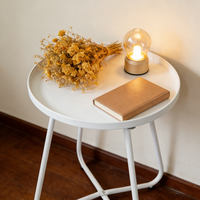 Table basse ronde en métal de style moderne et simple, en fer, pour salon, chambre, bureau, table d'appoint polyvalente et décontractée