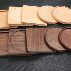 Vente en gros de sous-verres carrés en bois de style nordique porte-boisson à bière personnalisé design bambou noyer fabriqué en <span class=keywords><strong>silicone</strong></span> pierre liège matériau PC - Product Image 6