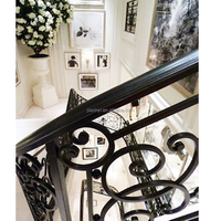 Balustrade décorative en fer forgé, balustrade métallique d'intérieur, design de luxe, pour escaliers